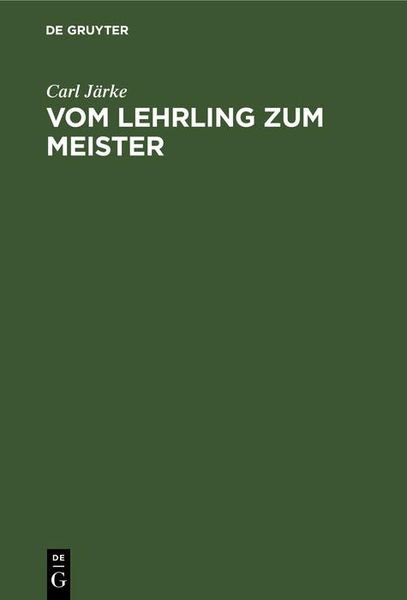 Produktbild: Vom Lehrling zum Meister