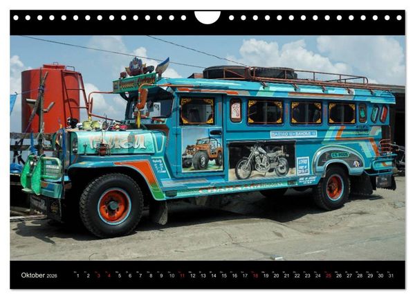 Produktbild: Jeepneys (Wandkalender 2026 DIN A4 quer), CALVENDO Monatskalender