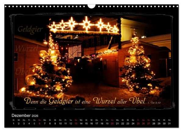 Produktbild: Monat f&uuml;r Monat ein Bibelvers (Wandkalender 2026 DIN A3 quer), CALVENDO Monatskalender