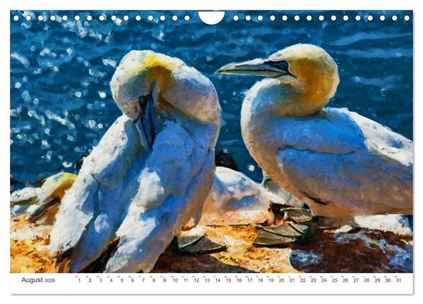 Produktbild: Nordseeinsel Helgoland - Ansichten der Insel in Acryl (Wandkalender 2026 DIN A4 quer), CALVENDO Monatskalender