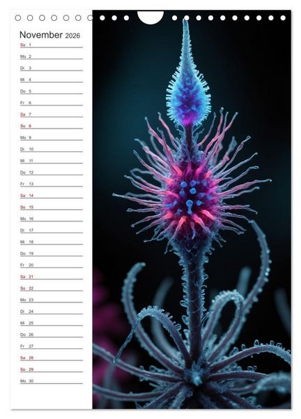 Produktbild: Leuchtende Mikroflora (Wandkalender 2026 DIN A4 hoch), CALVENDO Monatskalender