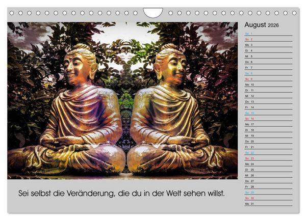 Produktbild: Lebenskraft Buddha (Wandkalender 2026 DIN A4 quer), CALVENDO Monatskalender