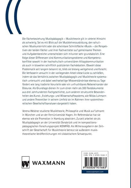 Produktbild: Musikp&auml;dagogik und Musiktheorie