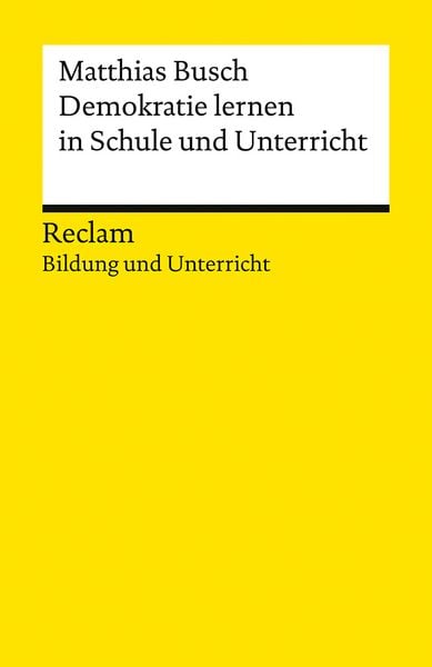 Produktbild: Demokratie lernen in Schule und Unterricht
