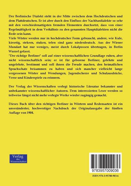 Produktbild: Der richtige Berliner - Berliner W&ouml;rter und Redensarten