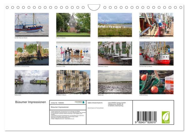 Produktbild: B&uuml;sumer Impressionen (Wandkalender 2026 DIN A4 quer), CALVENDO Monatskalender