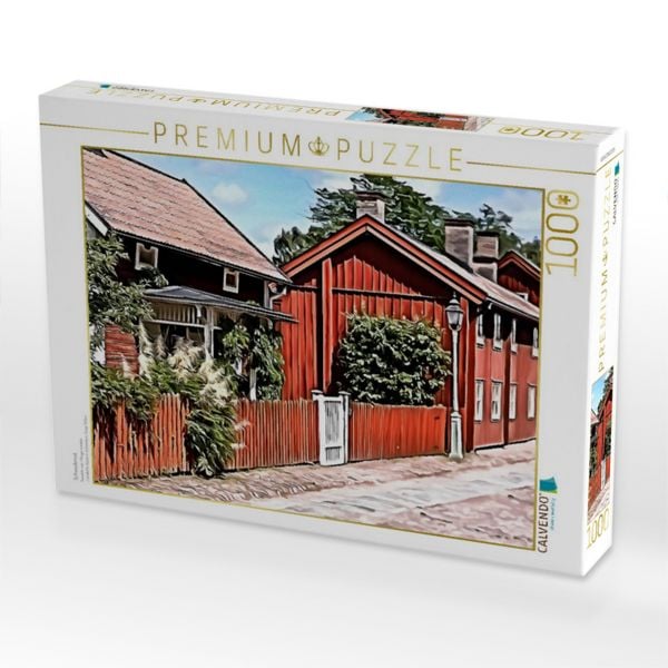 Produktbild: CALVENDO Puzzle Schwedenrot. | 1000 Teile Lege-Gr&ouml;&szlig;e 64x48cm Foto-Puzzle f&uuml;r gl&uuml;ckliche Stunden