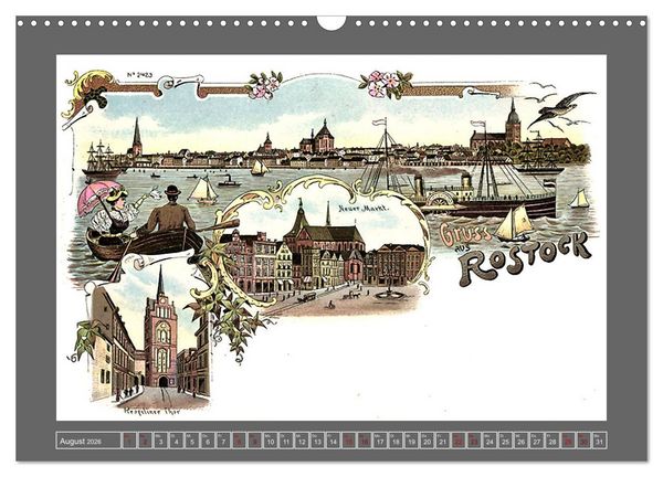 Produktbild: Gru&szlig; aus Rostock (Wandkalender 2026 DIN A3 quer), CALVENDO Monatskalender