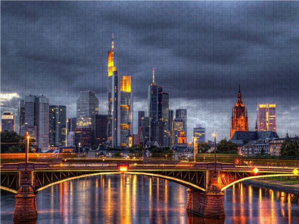 Produktbild: CALVENDO Puzzle Ignaz Bubis Br&uuml;cke (Frankfurt-Deutschland) | 1000 Teile Lege-Gr&ouml;&szlig;e 64x48cm Foto-Puzzle f&uuml;r gl&uuml;ckliche Stunden