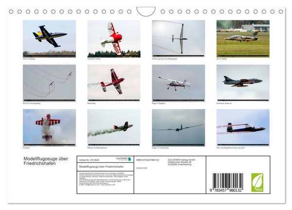 Produktbild: Modellflugzeuge &uuml;ber Friedrichshafen (Wandkalender 2026 DIN A4 quer), CALVENDO Monatskalender