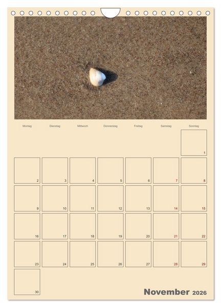 Produktbild: Usedom Ostsee - Terminplaner (Wandkalender 2026 DIN A4 hoch), CALVENDO Monatskalender