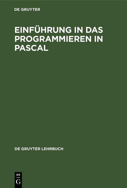 Produktbild: Einf&uuml;hrung in das Programmieren in PASCAL