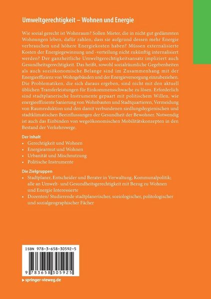 Produktbild: Umweltgerechtigkeit &ndash; Wohnen und Energie