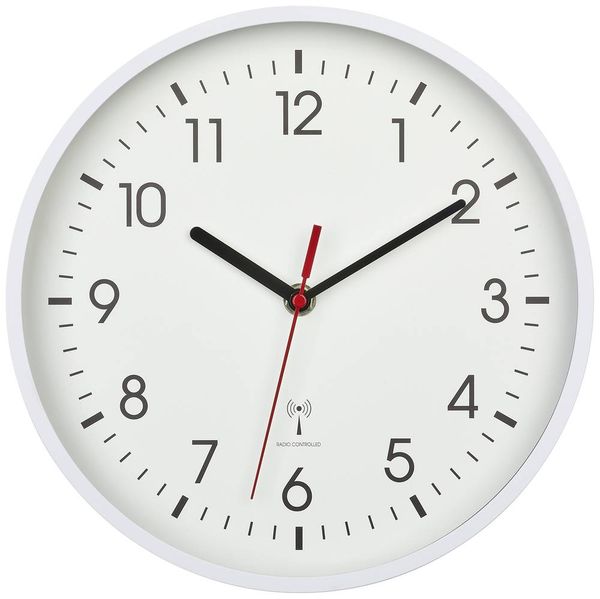 Produktbild: TFA Dostmann 60.3550.02 Funk Wanduhr 24.5cm x 42mm Wei&szlig;