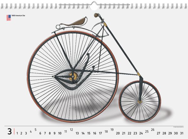 Produktbild: 2023, 12 Fahrradklassiker, Wandkalender