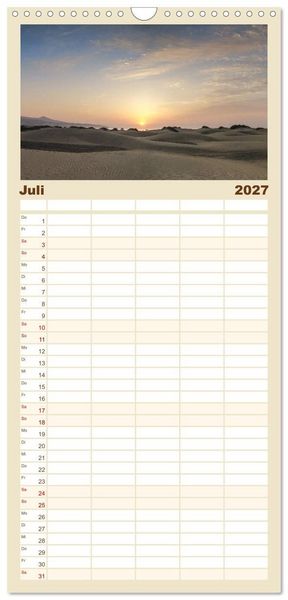 Produktbild: Familienplaner 2027 - Gran Canaria - Extrabreite Landschaften mit 5 Spalten (Wandkalender, 21 x 45 cm) CALVENDO