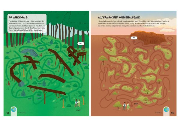 Produktbild: Weltreise in 80 Labyrinthen. Das R&auml;tselbuch F&uuml;r Kinder ab 7 Jahren