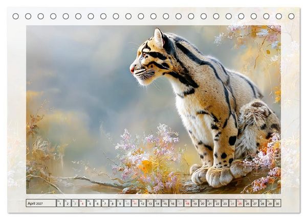 Produktbild: Nebelparder. Zuhause im dichten Regenwald (Tischkalender 2027 DIN A5 quer), CALVENDO Monatskalender