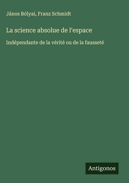 Produktbild: La science absolue de l'espace
