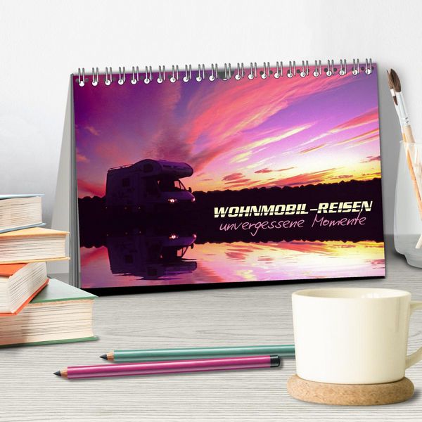 Produktbild: Wohnmobil-Reisen (Tischkalender 2026 DIN A5 quer), CALVENDO Monatskalender