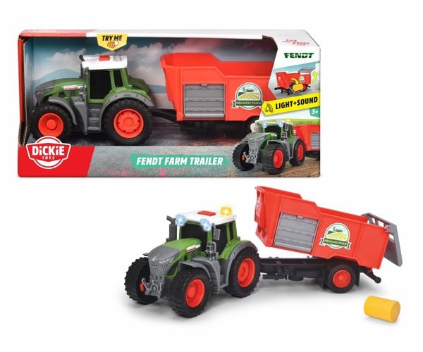 Produktbild: Dickie Toys Fendt Traktor mit Anh&auml;nger Fertigmodell Landwirtschafts Modell