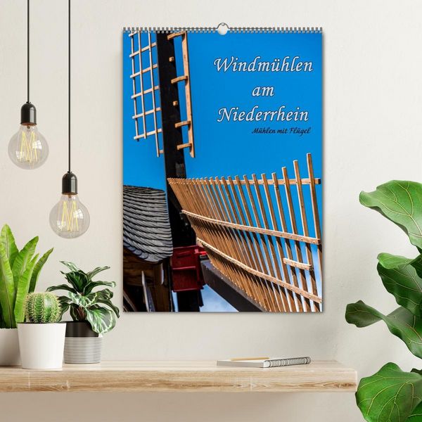 Produktbild: Windm&uuml;hlen mit Fl&uuml;gel am Niederrhein (Wandkalender 2026 DIN A2 hoch), CALVENDO Monatskalender