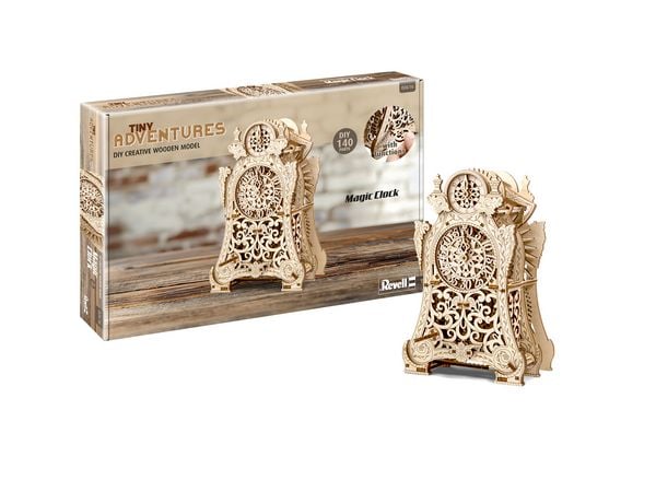 Produktbild: Tiny Adventures - Magic Clock, Funktionsmodell aus Holz zum Zusammenbauen