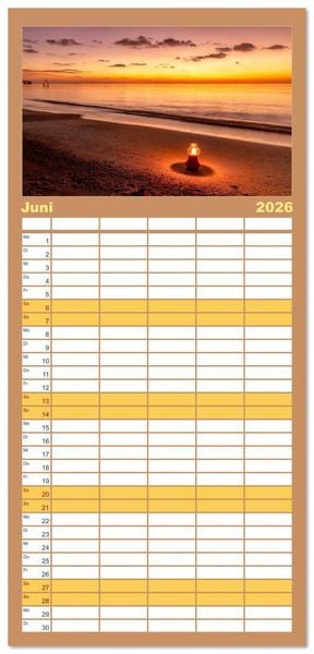 Produktbild: Familienplaner 2026 - Malerische Malediven mit 5 Spalten (Wandkalender, 21 x 45 cm) CALVENDO