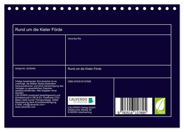 Produktbild: Rund um die Kieler F&ouml;rde (Tischkalender 2026 DIN A5 quer), CALVENDO Monatskalender