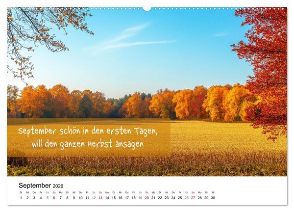 Produktbild: Bauernregeln Kalender - Rhythmus der Jahreszeiten (hochwertiger Premium Wandkalender 2026 DIN A2 quer), Kunstdruck in Hochglanz