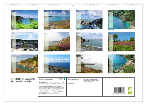 Produktbild: FINISTERE La pointe du bout du monde (Calendrier mural 2026 DIN A2 vertical) calendrier de bureau