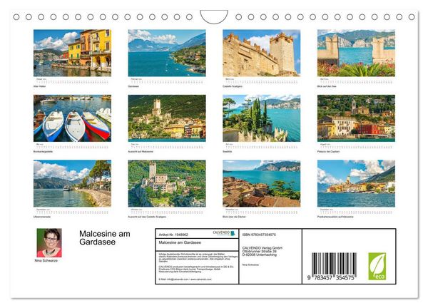 Produktbild: Malcesine am Gardasee (Wandkalender 2026 DIN A4 quer), CALVENDO Monatskalender
