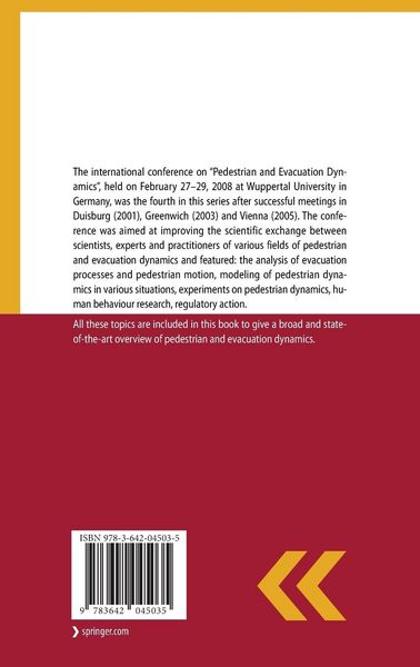 Produktbild: Pedestrian and Evacuation Dynamics 2008
