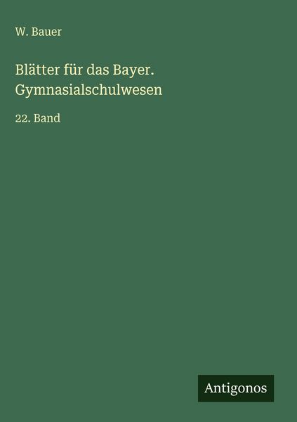 Produktbild: Bl&auml;tter f&uuml;r das Bayer. Gymnasialschulwesen
