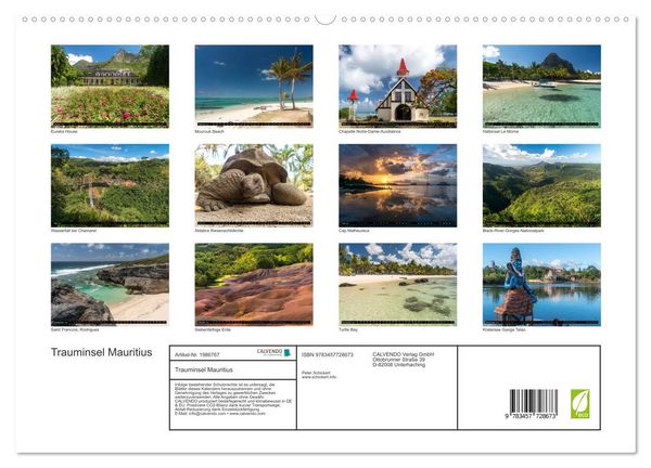 Produktbild: Trauminsel Mauritius (hochwertiger Premium Wandkalender 2026 DIN A2 quer), Kunstdruck in Hochglanz