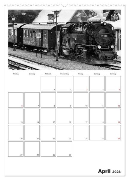 Produktbild: Unter Dampf. Eisenbahnromantik im Harz (Wandkalender 2026 DIN A2 hoch), CALVENDO Monatskalender