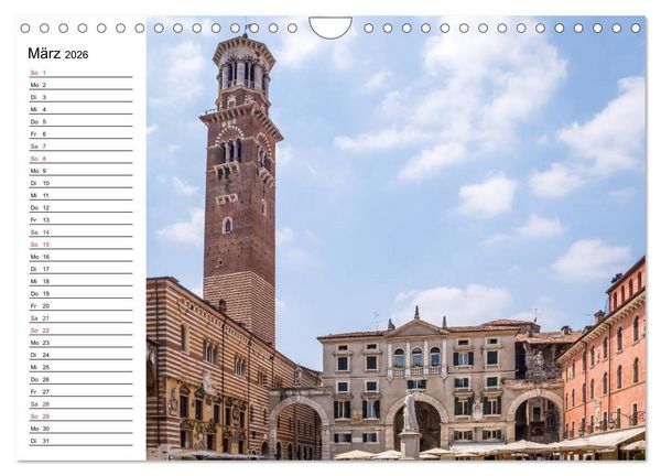 Produktbild: VERONA Historisches Stadtherz (Wandkalender 2026 DIN A4 quer), CALVENDO Monatskalender