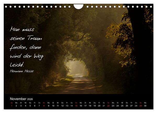 Produktbild: Poetische Wege (Wandkalender 2026 DIN A4 quer), CALVENDO Monatskalender