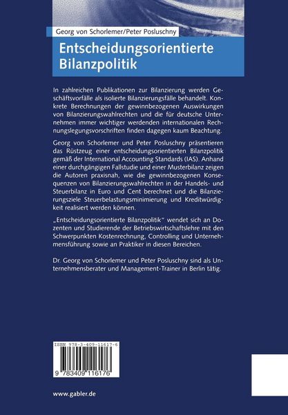 Produktbild: Entscheidungsorientierte Bilanzpolitik