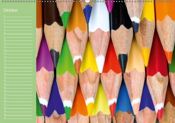 Produktbild: Die bunte Welt der Stifte - Geburtstagskalender (Wandkalender immerw&auml;hrend DIN A2 quer)