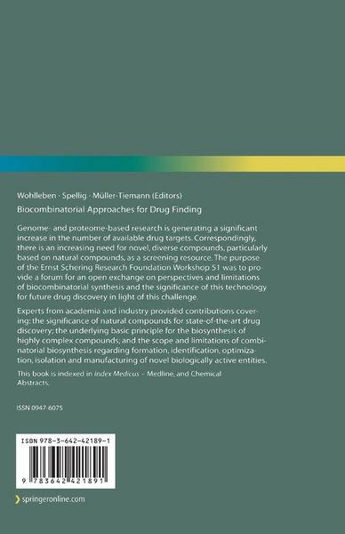 Produktbild: Biocombinatorial Approaches for Drug Finding