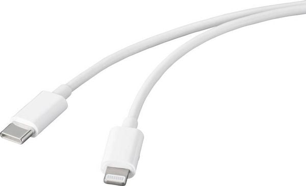 Produktbild: Renkforce USB-Kabel USB 2.0 USB-C&reg; Stecker, Apple Lightning Stecker 1.00m Wei&szlig; RF-5042728