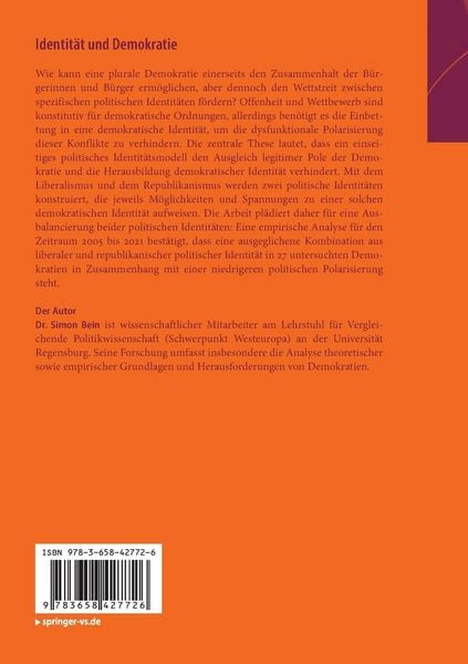 Produktbild: Identit&auml;t und Demokratie