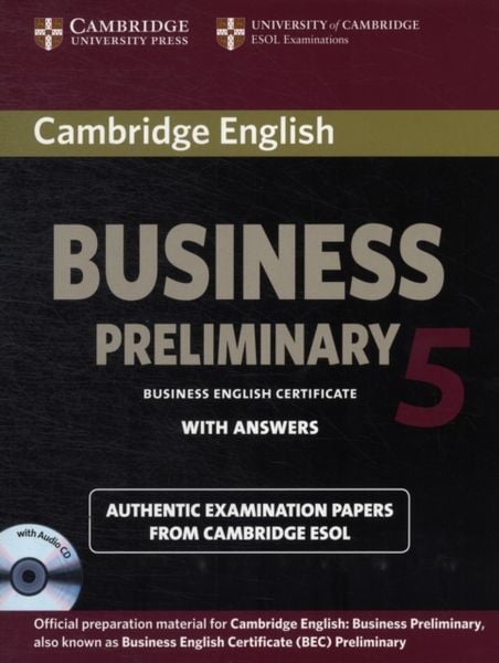 Produktbild: Cambridge English Business 5 Preliminary Self-study Pack (Student's Book with Answers and Audio CD)