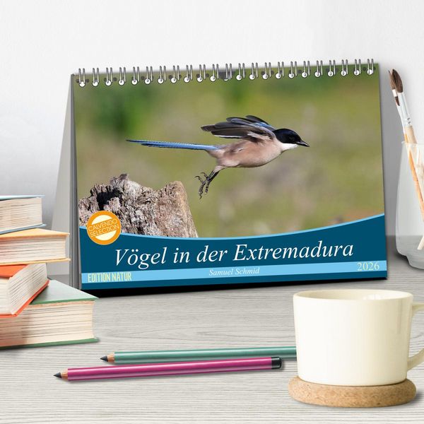 Produktbild: V&ouml;gel in der Extremadura (Tischkalender 2026 DIN A5 quer), CALVENDO Monatskalender