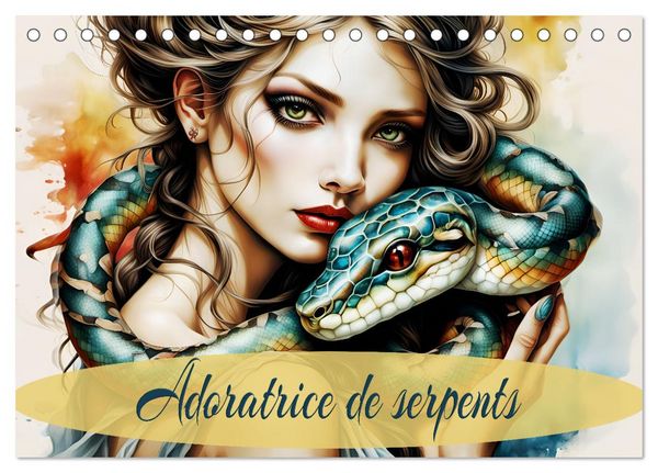 Adoratrice de serpents (Calendrier de bureau 2026 DIN A5 vertical), CALVENDO calendrier mensuel