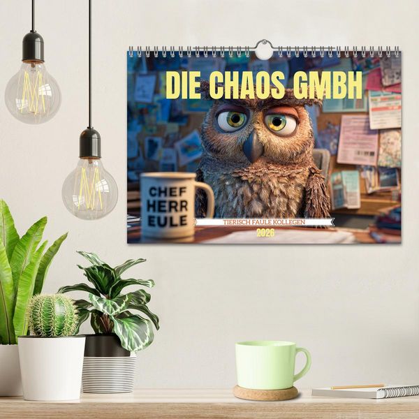 Produktbild: Die Chaos GmbH - Tierisch faule Kollegen (Wandkalender 2026 DIN A4 quer), CALVENDO Monatskalender