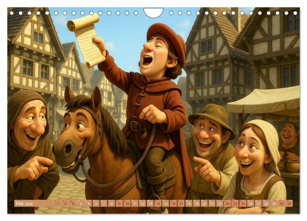 Produktbild: Im Mittelalter handgemacht (Wandkalender 2026 DIN A4 quer), CALVENDO Monatskalender