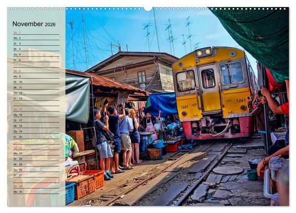 Produktbild: Bangkok - K&ouml;nigreich Thailand (hochwertiger Premium Wandkalender 2026 DIN A2 quer), Kunstdruck in Hochglanz