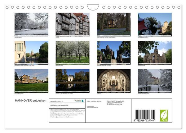 Produktbild: HANNOVER entdecken (Wandkalender 2026 DIN A4 quer), CALVENDO Monatskalender